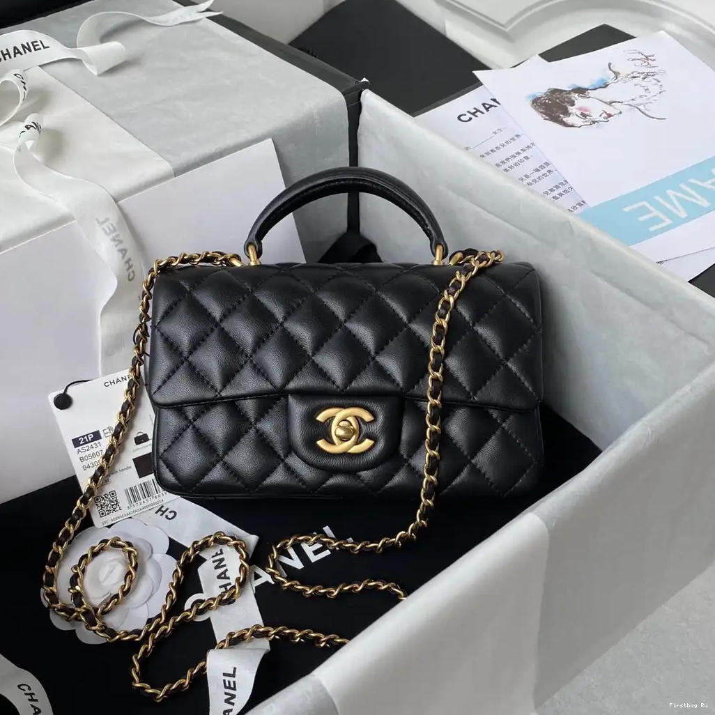 Firstbag Ru TOP FLAP WITH BAG HANDLE-20*12*6cm CHANEL 0702